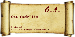 Ott Amália névjegykártya